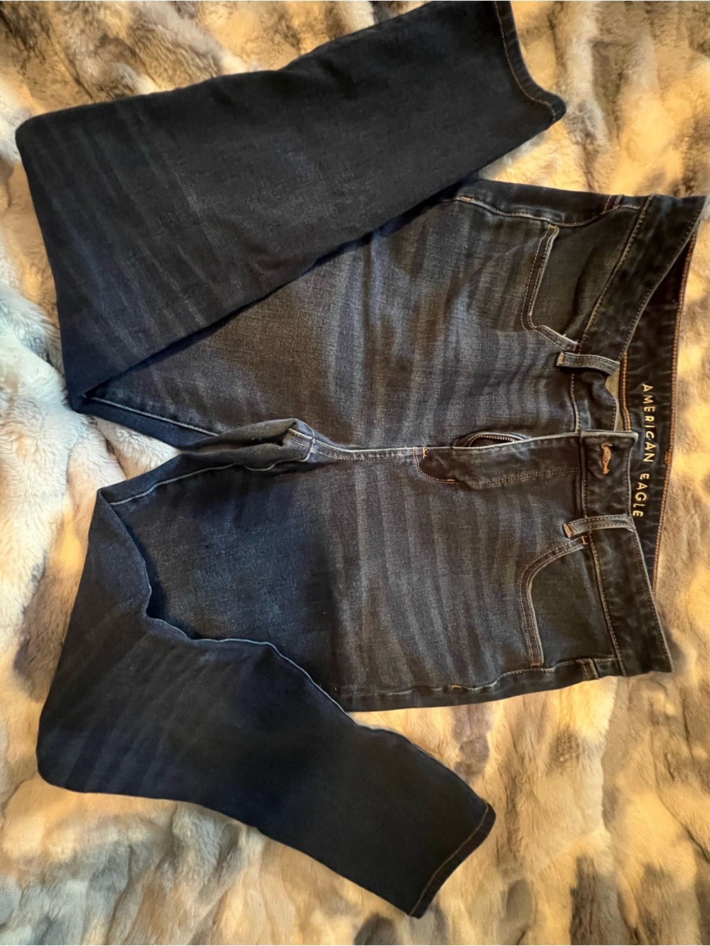 American Eagle “The Dream Jean” Super High Rise Skinny Jeans 12L Dark Wash